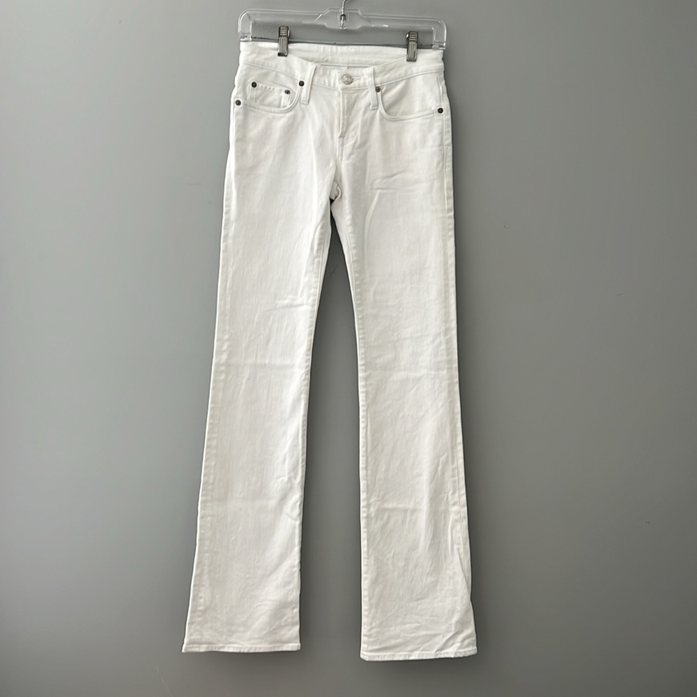 Helmut Lang Straight Boot Cut Mid Rise Jean White 24 - Picture 7 of 14